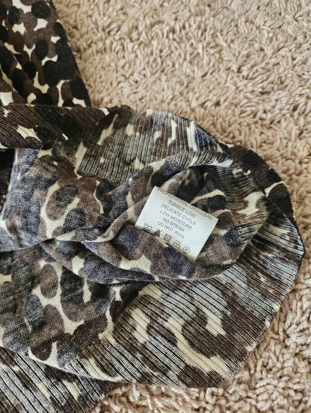 Tory Burch Women's Black And Brown Wool Tank Top Size Small